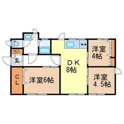 みこと川貸家の物件間取画像